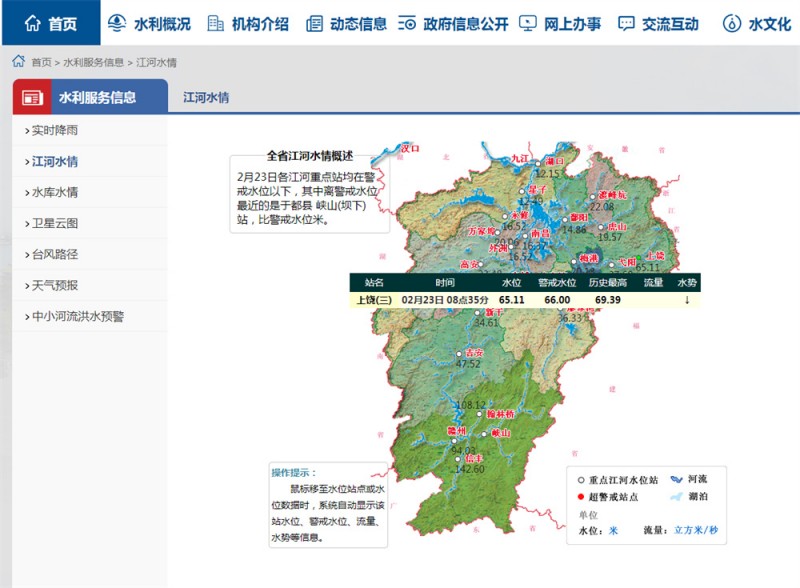 上饶水情2022.2.23